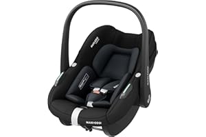 Maxi-Cosi Pebble S i-SIze, Baby Car Seat, 0 - 15 Months, 0 - 13 kg, 40 - 83 cm, Lightweight Car Seat Newborn, Click & Go Installation, G-CELL Side Impact Protection, Baby-Hugg Inlay, Tonal Black
