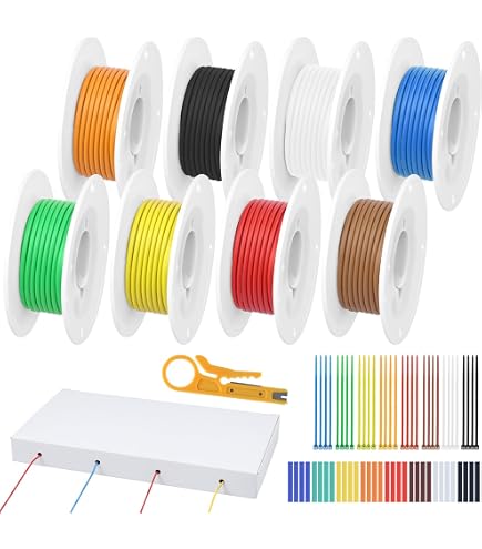 Filo e cavo in silicone flessibile di alta qualà fai-da-te 5 colori in una scatola filo misto filo di rame puro stagnato  13