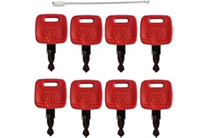 Newyuan 8Pcs RE183935 Ignition Key for John Deere Tractor 4120 4210 4310 4320 4410 4510 6010 6410 6610 6910 6125R 7130 JD Combine Sprayer Ignition Key RE43492 RE71557