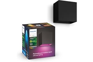 ‎PHILIPS HUE Philips Hue Resonate White and Color Ambiance Zewnętrzna lampa ścienna LED, czarna, 16 mln kolorów, możliwość przyciemniania, sterowanie aplikacją