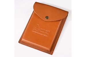 Bushcraft Essentials Sac en cuir Bushbox XL - Idéal pour cuisinière et accessoires - De qualité supérieure, fait à la main et durable - En cuir de vachette tanné végétal, marron, 21,5 x 16 x 3,5 cm