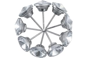 Kyrio 60 chiodi decorativi per tappezzeria con cristalli di diamante, per mobili, divani, testiere in sughero (25 mm, stella)