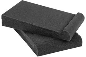 KUCHOOW Podkładki z pianki akustycznej o dużej gęstości do monitorów studyjnych, 2 sztuki, redukcja niepokojących rezonansów, odsprzężenie akustyczne, 30 x 20 x 4 cm, podstawka pod głośnik