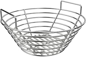 EASIBBQ 30,5 cm Holzkohle-Aschekorb für mittelgroßes grünes Ei, Kamado Joe Classic und andere ähnliche Grills, robuster Edelstahl.