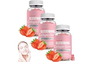 Caduola Glutathion Collagen Glow Gummies, glutathion Collagen Glow Gummies pour taches sombres, 60 pièces/flacon de glutathion coréen pour femmes, bonbons gélifiés au collagène coréen pour taches
