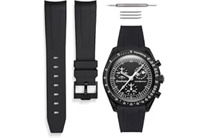 HORACE Universelles 20 mm Uhrenarmband aus Flüssigsilikon – Kompatibel mit Omega x Swatch MoonSwatch – Montagekit inklusive