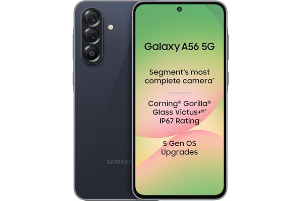 Samsung Galaxy A56 5G Mobile (Awesome Midnight Blue, 8GB, 128GB) | Segment Most Complete Triple Camera | 50MP | AI Editing |