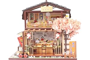 PISSENTE Modèle d'assemblage de Maison, modèle de Magasin de Meubles de Maison Miniature en Plastique Bricolage modèle de Magasin de Sushi pour Salon Chambre Bureau à Domicile déco