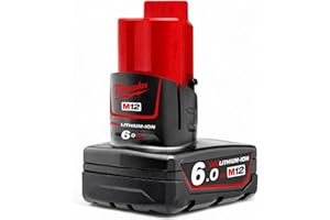 Milwaukee M12B6 M12 6.0Ah Batteria agli ioni di litio a capacità estesa