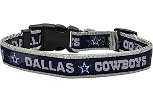 PETS FIRST NFL PET Halsband Dallas Cowboys Hundehalsband, kleines Fußballteam Halsband für Hunde und Katzen EIN glänzendes und farbenfrohes Katzenhalsband und Hundehalsband, lizenziert von der NFL