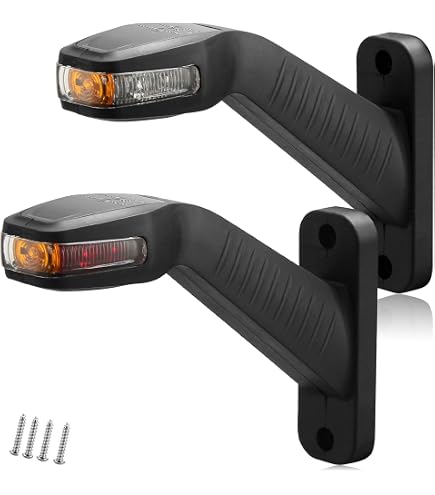 Feux LED Double Face 24V Pour Camion - 24 LED Rouge/Blanc/Ambre - Étanche Clignotant Stop Position