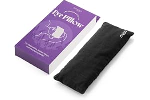 Myga Eye Pillow - Lavender Scented Relaxation Savasana Yoga Eye Pillow for Aromatherapy, Stress Relief, Relaxation, Tired Eyes and Headaches - 22.5cm x 10cm, Black