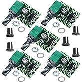 VISSQH 5 pcs Mini PAM8403 Stereo Amplifier DC 5V Audio amplifier 5V Digital Amplifier Module Board with Potentionmeter,3W + 3
