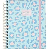 Q Kalon - School Diary 2026 2027 &ndash; September to June, Week View, A5 (15 x 21 cm), Languages ESP, ING, FRA and ALE, Hardcover,