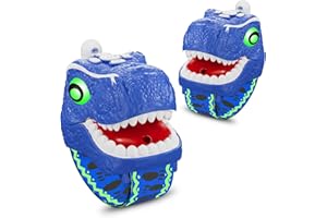 M&LD Dinosaur Walkie Talkies for Kids 3 Channels 3 Miles Long Range Kids Walkie Talkie Toys for Boy Girl Ages 3 4 5 6 7 8 9+ Outdoor Toys Stocking Fillers Kids Blue