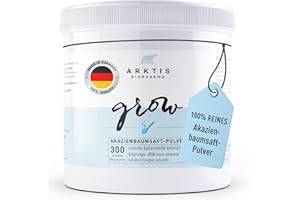 ‎ARKTIS BIOPHARMA Arktis BioPharma Akazienfasern Grow 300g in Apothekenqualität - Hochdosiertes, Vegan und Laborgeprüftes lösliches Ballaststoffe Pulver - Fiber Supplement zur Unterstützung der Darmflora