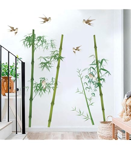 alles-meine.de GmbH Wandtattoo/Sticker - Bambus Strauch - Wandsticker -  Aufkleber Wandaufkleber - selbstklebend fr Kinderzimmer und Wohnzimmer  Deko - Indonesien/Wellness..: Amazon.de: Baby