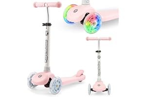 HyperMotion Trottinette Tricycle pour Enfants 3-8 Ans, TRINGO Scooter Équilibre, Trottinette Antidérapante, Trottinette Réglable pour Fille, Garçon 3+, Charge Max. 50KG