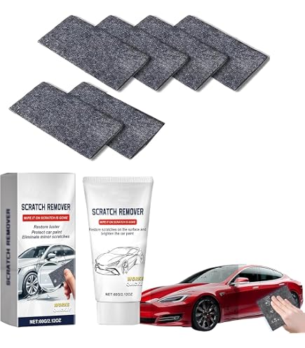 Kit Anti-rayures Voiture – 2 Set Avec Pâte Réparatrice Et Chiffon Nano – Efface Rayures Légères En Quelques Secondes