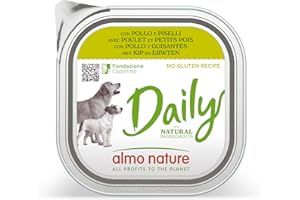 Almo Nature Daily Nourriture pour Chien, 300 g, Poulet et Peas, Lot de 9