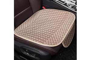 IXITON Coprisedile auto in seta di ghiaccio, cuscinetto per sedile auto fresco Adatto alla maggior parte dei veicoli (imbottitura del sedile anteriore, marrone chiaro)