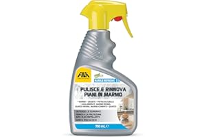 FILA Surface Care Solutions MARBLE REFRESH, Detergente Spray per Marmo, Quarzo, Granito, Pulisce e Rinnova la Protezione dei Top Cucina, 750 ml