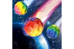 LUKIUP Pelotas espaciales Extreme High Bouncing Ball, Colorido Moon Ball de 7CM, Bouncing SpaceBall Pelota de Goma de Rebote Pelota de Entrenamiento Deportivo, Juguete para Lanzar, Antiestrés
