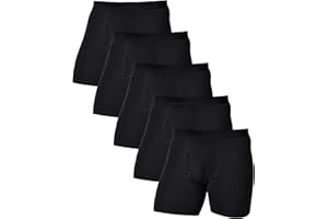 Comfneat Herren Boxershorts Langes Bein Unterhosen Elastisch Baumwolle Elasthan Unterwäsche mit Eingriff