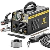 H HZXVOGEN MIG Welder 140A 3 in 1 HVM140 | 230V, Continuous Wire Welder Without Gas, MMA, Lift TIG, Synergic Control, IGBT In