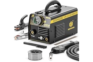 Gasless MIG Welder, H HZXVOGEN 140A 240V Mini Flux Core Welder, 3 in 1 MIG/ARC/Lift TIG Inverter Portable Welding Machine, HVM140 IGBT Synergy Stick Welder with LED Display