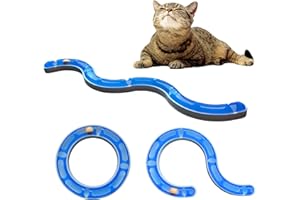 EL ÁTICO PETS Circuit Interactif pour Chat. Jouet Interactif pour Chat, Tunnel pour Chats, Jouet Interactif Chat. Design Personnalisable. Stimulation Mentale et Physique (Bleu)