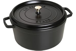 STAUB Cast Iron Roaster/Cocotte, Round, Black, 8.35 L, 30 cm
