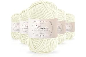 ‎MAXEE Maxee 250g(50gx5) Handstrickgarn Multicolor, Acryl Garn zum Stricken, Weicher Wolle zum Häkeln und Kunsthandwerk, Hand Knitting Garn zum Häkeln, Schals für Strickanfänger, Erfahrene Stricker