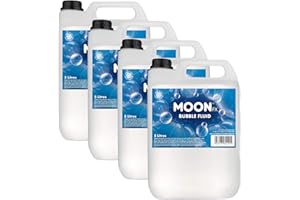 MoonFX Professional Bubble Fluid 20L (4 x 5 Litres) - Pro Bubble Fluid for professional bubble machines