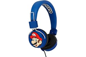 Otl Technologies - Auriculares con Cable Azules Super Mario y Luigi Multiplataforma (Nintendo Switch), Super Mario Azul