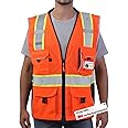 Neopelta Reflective Safety Vest Yellow Mesh, High Visibility Vest Made with 3M Tape, Heavy Duty Vest with Pockets and Zipper