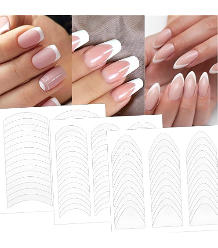 6 Blatt French-Nagelsticker Selbstklebend – Inkl. Pinzette, Für DIY-Maniküre Zu Hause Oder Im Nagelstudio
