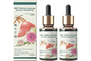EASPOWEST TinaHerbs PRO Milk Thistle & Cordyceps Sinensis Drops – Powerful Liver Support – Detox & Repair, Tina Herbs Milk Thistle Cordyceps Sinensis Drops, TinaHerbs Herbal Drops (2pcs)