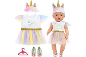 Aolso Vêtements De Poupée, Poupée Accessoires pour Poupées Vêtements De Poupée 14-18", Taille 35 - 45 Cm pour Poupées-poupée Non Incluse (Robe - Capuche)