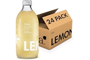 Lemonaid Sparkling Soft Drink: Ginger and Lemon - Natural, Organic, Low Calorie, Gluten Free, Vegan, Fairtrade, Plastic Free - 24 x 330ml