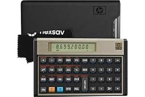 HP 12C Financial Calculator – 120+ Functions: TVM, NPV, IRR, Amortization, Bond Calculations, Programmable Keys – RPN Desktop Calculator for Finance, Accounting & Real Estate – Includes Cleaning Cloth