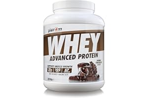 Per4m Whey Protein Powder | High Protein Shake for Muscle Growth & Recovery | Low Sugar Gym Supplement | Sports Nutrition Drink + Amino Acids (2010g, Double Chocolate)