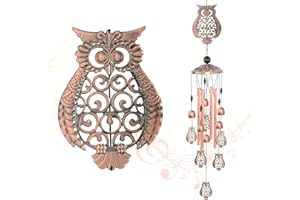 ‎JIAUFU JIAUFU Eulen windspiele für draußen hängend,Geschenke für Väter, Mütter, Familie, Freunde, Kollegen,Rasengarten -Dekoration,Windspiel für Garten deko draußen, Hof, Terrasse und Heimdekoration