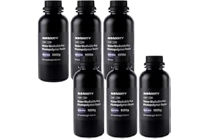 Aceaddity Résine Pro Lavable à l'eau - Résine d'impression 3D Photopolymère 405nm à rétrécissement Faible, Haute Précision et Facile à Nettoyer (Gris,6KG)