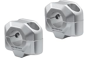 SW-MOTECH Lenkererhöhung OO für 22mm Lenker um 15mm silber, Unisex, Multipurpose, Ganzjährig, Aluminium