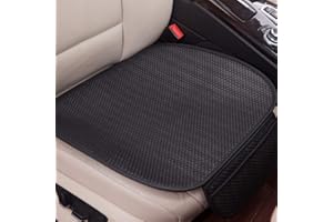 GLITZFAS Auto Sitzauflage Autositzauflage Universal Sommer Autositzbezug Auto Vordersitz Rücksitz Kissen (Vordersitz,Schwarz)