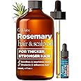 Gya Labs Rosemary Oil for Hair and Scalp - 118ml - 100% Pure Natural Rosemary Oil for Scalp Nourishes and Improves Dry, Stressed Strands - With 5ml Deep Revival Argan Oil