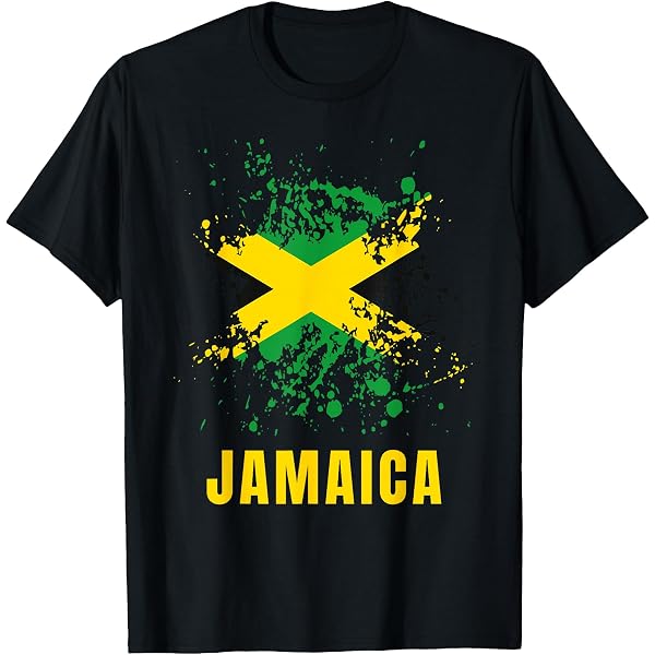 T Shirt Jaune T-shirt Avec Drapeau Du Pays De La Jamaïque, T-shirt Imprimé Rugby Cadeau Homme