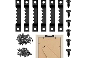 KILDOWS 50 Piezas Colgar Cuadros, Ganchos para Clavar con Tornillos, Fijaciones para Cuadros, Marco de Fotos Ganchos, Colgador Cuadros Kit，para Colgar Dentados，en la Oficina en Casa