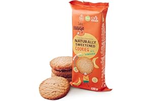 SUPER FUDGiO Ekologiczne ciastka bez cukru słodzone agawą 130 g | banan